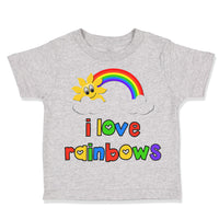 Toddler Clothes I Love Rainbows Valentines Love Toddler Shirt Cotton