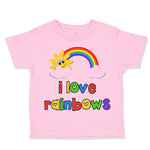 Toddler Clothes I Love Rainbows Valentines Love Toddler Shirt Cotton