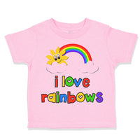 Toddler Clothes I Love Rainbows Valentines Love Toddler Shirt Cotton