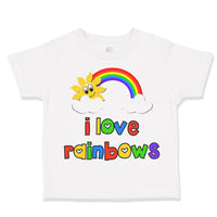 Toddler Clothes I Love Rainbows Valentines Love Toddler Shirt Cotton