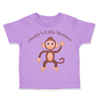 Toddler Clothes Daddy's Little Monkey Dad Father's Day Toddler Shirt Cotton