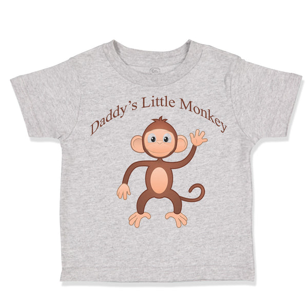 Toddler Clothes Daddy's Little Monkey Dad Father's Day Toddler Shirt Cotton