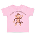 Toddler Clothes Daddy's Little Monkey Dad Father's Day Toddler Shirt Cotton