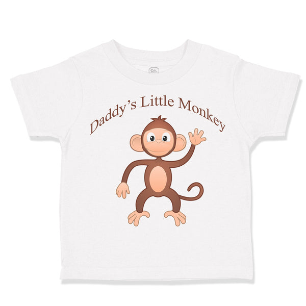 Toddler Clothes Daddy's Little Monkey Dad Father's Day Toddler Shirt Cotton