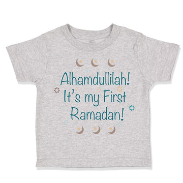 Toddler Clothes Alhamdullilah It's My First Ramadan Arabic Toddler Shirt Cotton