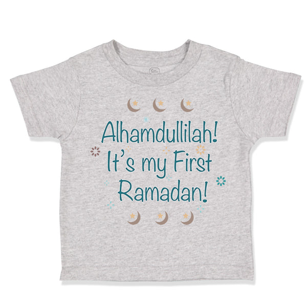 Toddler Clothes Alhamdullilah It's My First Ramadan Arabic Toddler Shirt Cotton