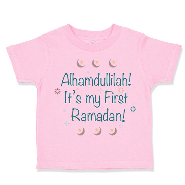 Toddler Clothes Alhamdullilah It's My First Ramadan Arabic Toddler Shirt Cotton