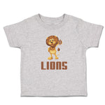 Cute Toddler Clothes Lions Wild Animal Standing with Rugby Ball Sport Cotton