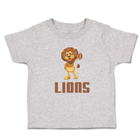 Cute Toddler Clothes Lions Wild Animal Standing with Rugby Ball Sport Cotton