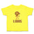 Cute Toddler Clothes Lions Wild Animal Standing with Rugby Ball Sport Cotton