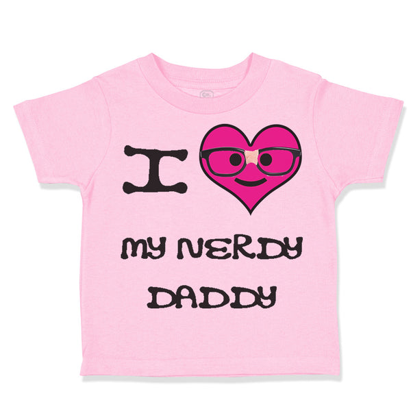 Pink Heart Black Text Love Nerdy Daddy Dad Father's Day