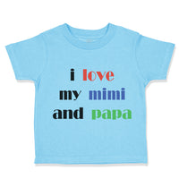 Toddler Clothes I Love My Mimi and Papa Grandparents Toddler Shirt Cotton