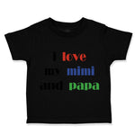 Toddler Clothes I Love My Mimi and Papa Grandparents Toddler Shirt Cotton