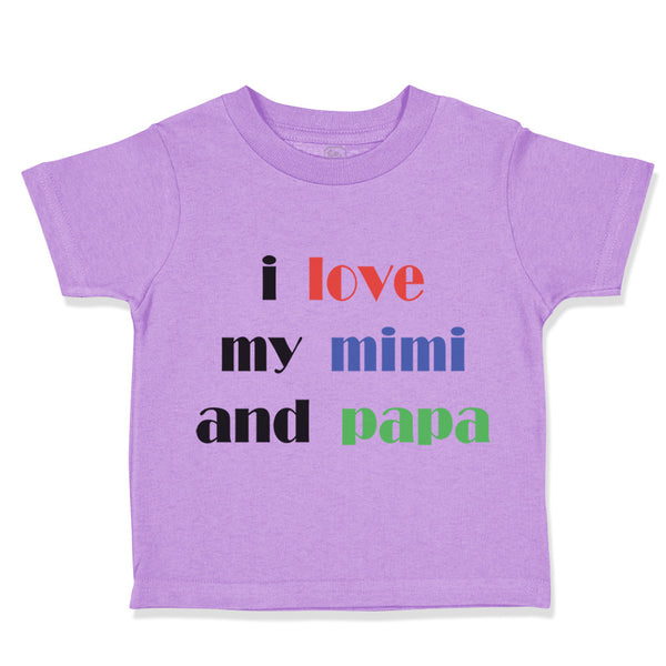 Toddler Clothes I Love My Mimi and Papa Grandparents Toddler Shirt Cotton