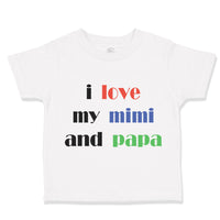 Toddler Clothes I Love My Mimi and Papa Grandparents Toddler Shirt Cotton