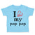 Toddler Clothes I Love My Pop Pop Heart Grandpa Grandfather Toddler Shirt Cotton