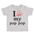 Toddler Clothes I Love My Pop Pop Heart Grandpa Grandfather Toddler Shirt Cotton