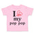 Toddler Clothes I Love My Pop Pop Heart Grandpa Grandfather Toddler Shirt Cotton