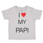Toddler Clothes I Love Heart My Papi Valentines Love Toddler Shirt Cotton