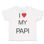 Toddler Clothes I Love Heart My Papi Valentines Love Toddler Shirt Cotton