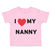 Toddler Clothes I Love Heart My Nanny Grandmother Grandma Toddler Shirt Cotton