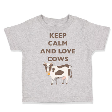 Toddler Clothes Keep Calm and Love Cows Farm Toddler Shirt Baby Clothes Cotton