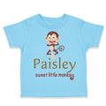 Toddler Clothes Paisley Sweet Little Monkey Zoo Funny Toddler Shirt Cotton