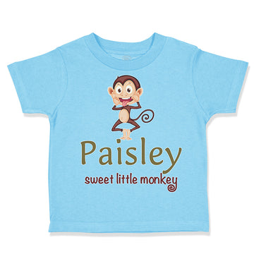 Toddler Clothes Paisley Sweet Little Monkey Zoo Funny Toddler Shirt Cotton