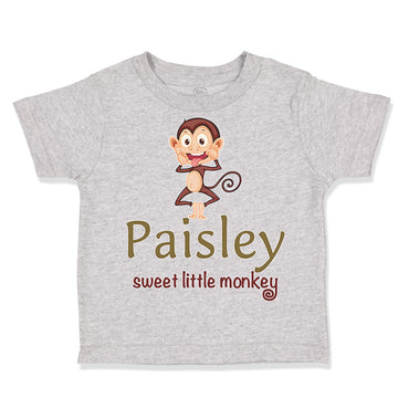 Toddler Clothes Paisley Sweet Little Monkey Zoo Funny Toddler Shirt Cotton