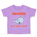 Toddler Clothes Narwhals Are Awesome Ocean Sea Life Toddler Shirt Cotton