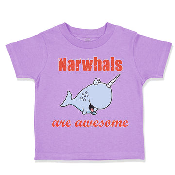 Toddler Clothes Narwhals Are Awesome Ocean Sea Life Toddler Shirt Cotton