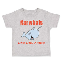 Toddler Clothes Narwhals Are Awesome Ocean Sea Life Toddler Shirt Cotton