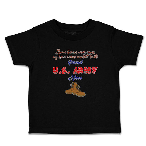 Cute Toddler Clothes Heroes Wear Capes, Combat Boots Proud U.S Niece Cotton