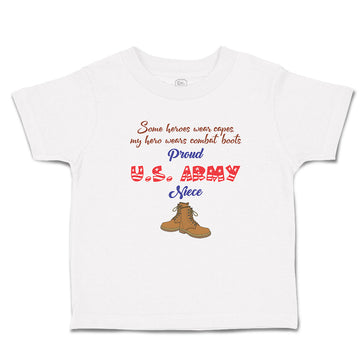 Cute Toddler Clothes Heroes Wear Capes, Combat Boots Proud U.S Niece Cotton