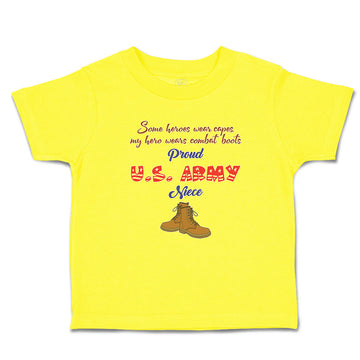 Cute Toddler Clothes Heroes Wear Capes, Combat Boots Proud U.S Niece Cotton