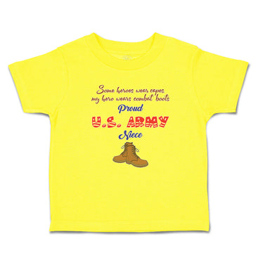Cute Toddler Clothes Heroes Wear Capes, Combat Boots Proud U.S Niece Cotton