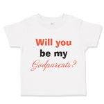 Toddler Clothes Will You Be My Godparents Pregnancy Baby Announcement Cotton