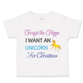 Toddler Girl Clothes Forget Hippo I Want Unicorn Christmas Xmas Santa Cotton