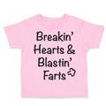Toddler Clothes Breaking' Hearts Blasting Farts Humor Funny Toddler Shirt Cotton