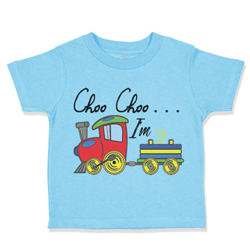 Toddler Clothes Choo Choo I'M 2 Train 2 Year Old Second Birthday Toddler Shirt