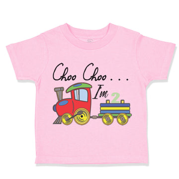 Toddler Clothes Choo Choo I'M 2 Train 2 Year Old Second Birthday Toddler Shirt