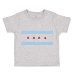 Toddler Clothes Chicago Blue Stripe Flag Valentines Love Toddler Shirt Cotton