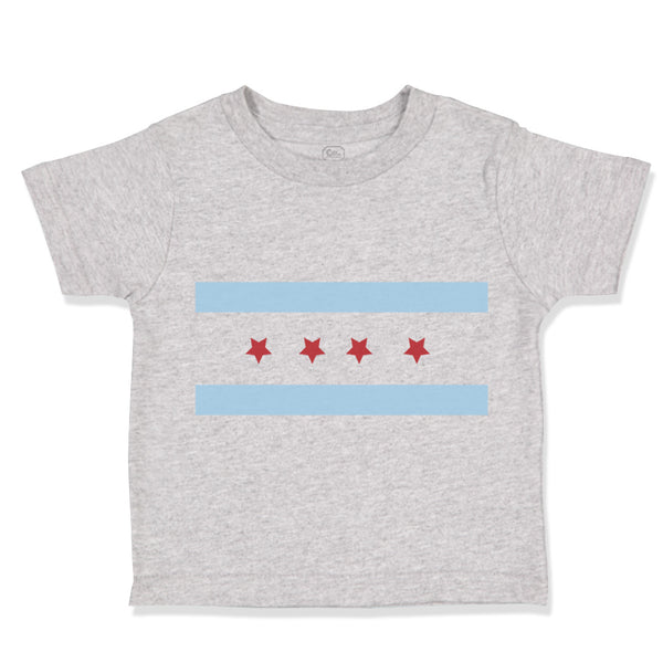 Toddler Clothes Chicago Blue Stripe Flag Valentines Love Toddler Shirt Cotton