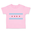 Toddler Clothes Chicago Blue Stripe Flag Valentines Love Toddler Shirt Cotton