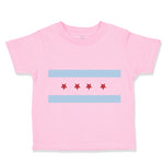 Toddler Clothes Chicago Blue Stripe Flag Valentines Love Toddler Shirt Cotton