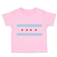 Toddler Clothes Chicago Blue Stripe Flag Valentines Love Toddler Shirt Cotton