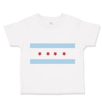 Toddler Clothes Chicago Blue Stripe Flag Valentines Love Toddler Shirt Cotton