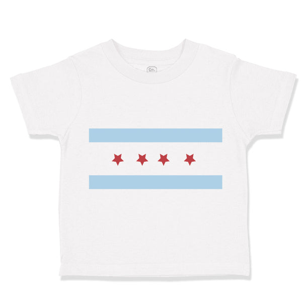 Toddler Clothes Chicago Blue Stripe Flag Valentines Love Toddler Shirt Cotton