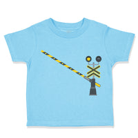 Toddler Clothes Railroad Crossing Gate Funny Humor Toddler Shirt Cotton