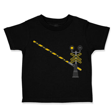 Toddler Clothes Railroad Crossing Gate Funny Humor Toddler Shirt Cotton